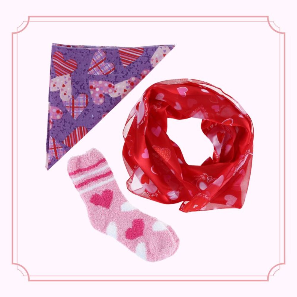 Purple Heart Patterned Scarf - Picture 2 of 2